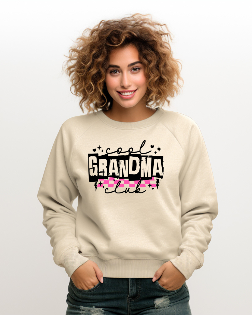 Certified Cool Grandma - Sand Sweatshirt