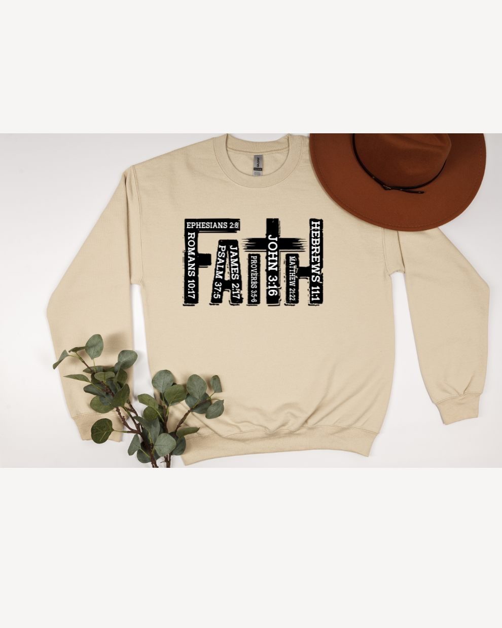 FAITH Bible Verse - Sand Sweatshirt