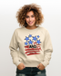 Stars, Stripes, and Freedom   - Sand Sweatshirt