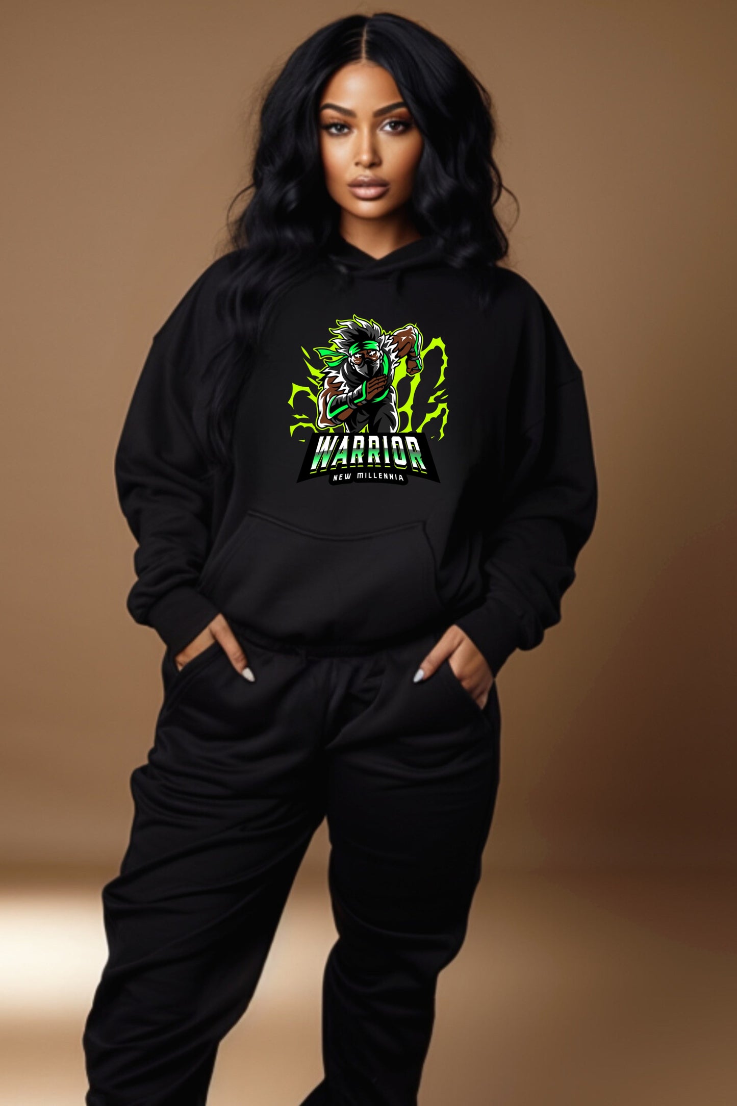 Emerald Ninja - Black Hoodie Sweatshirt