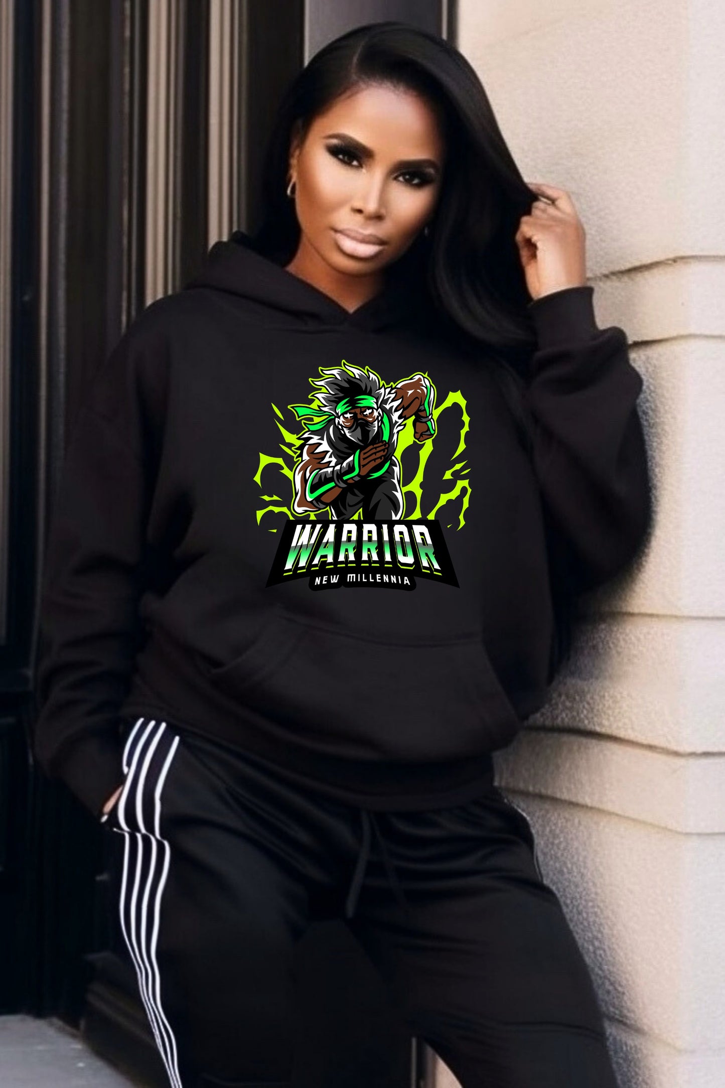 Emerald Ninja - Black Hoodie Sweatshirt