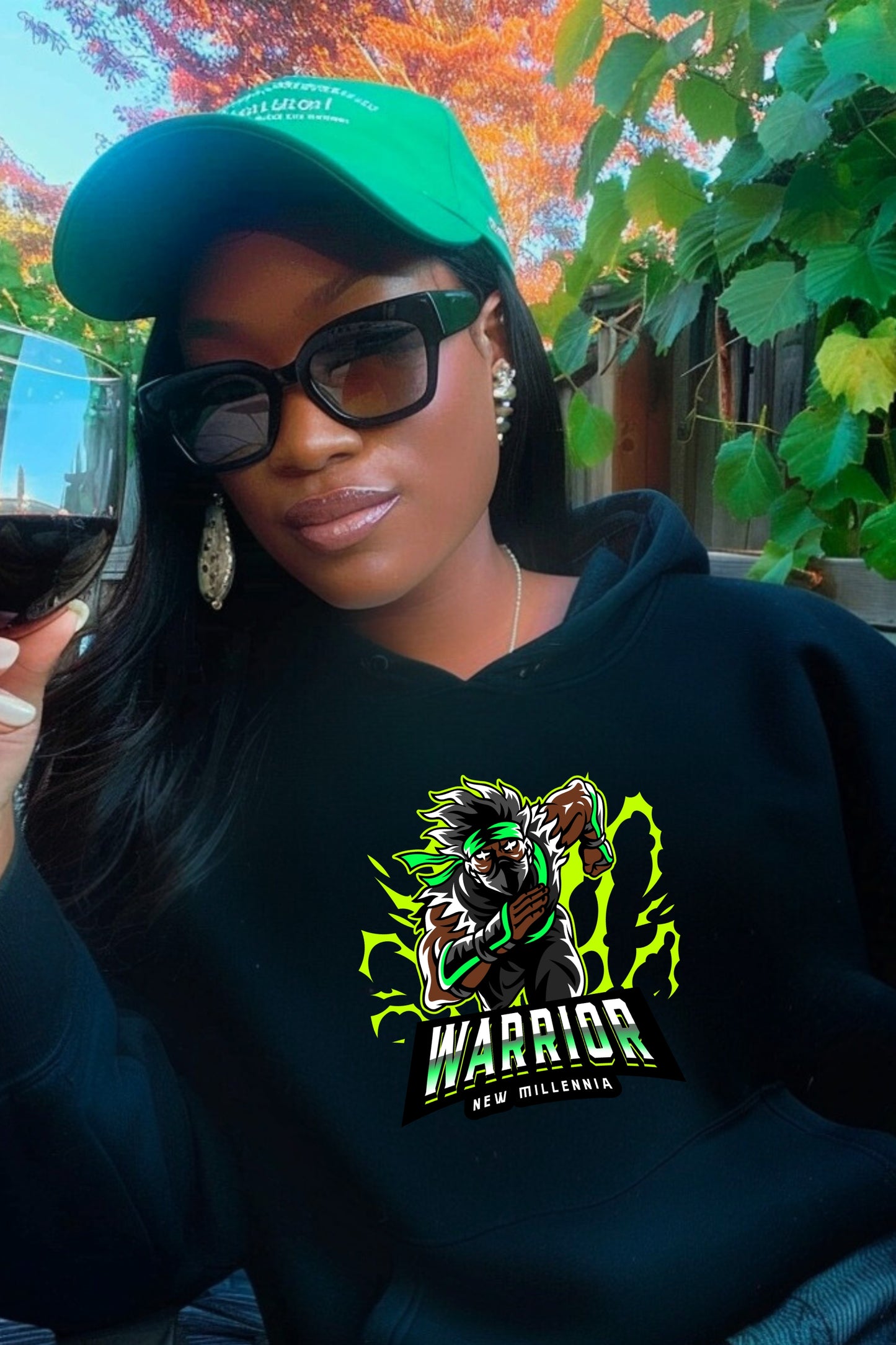 Emerald Ninja - Black Hoodie Sweatshirt
