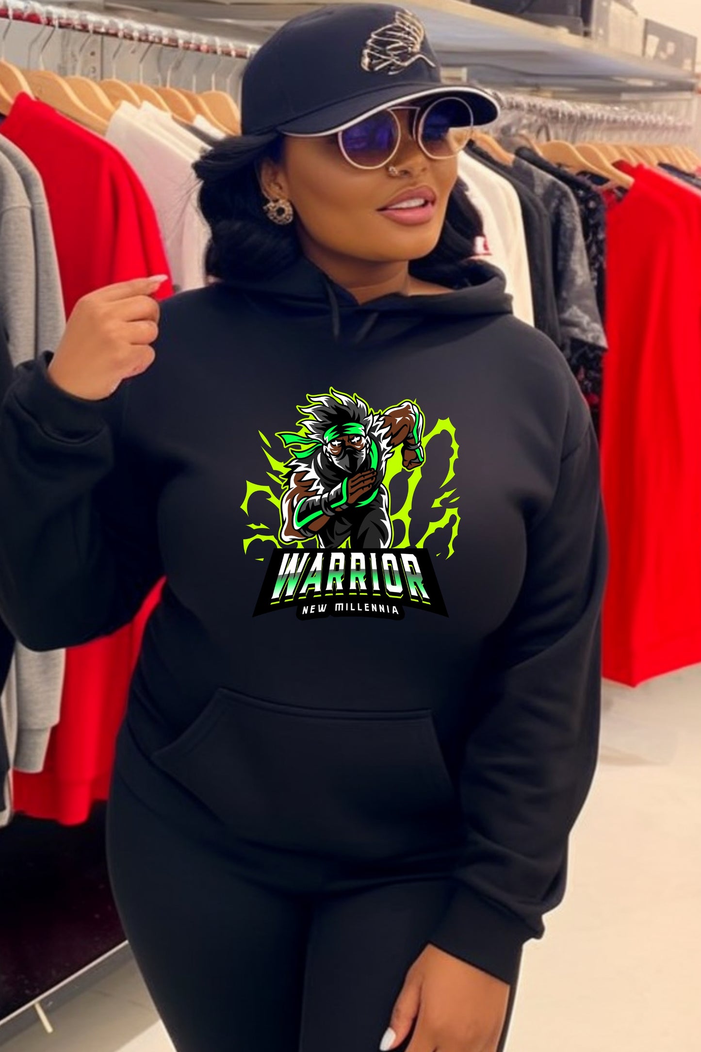 Emerald Ninja - Black Hoodie Sweatshirt