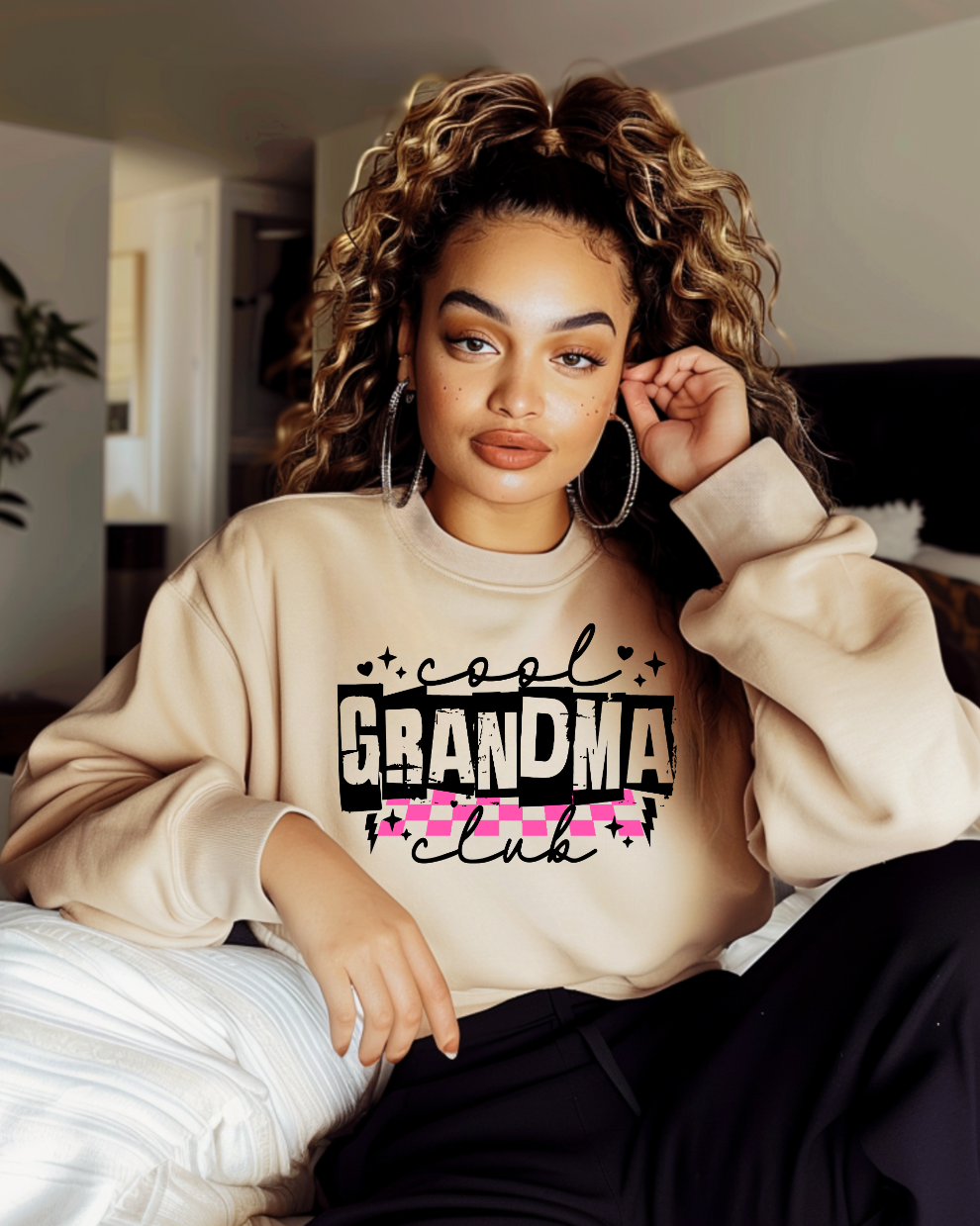 Certified Cool Grandma - Sand Sweatshirt