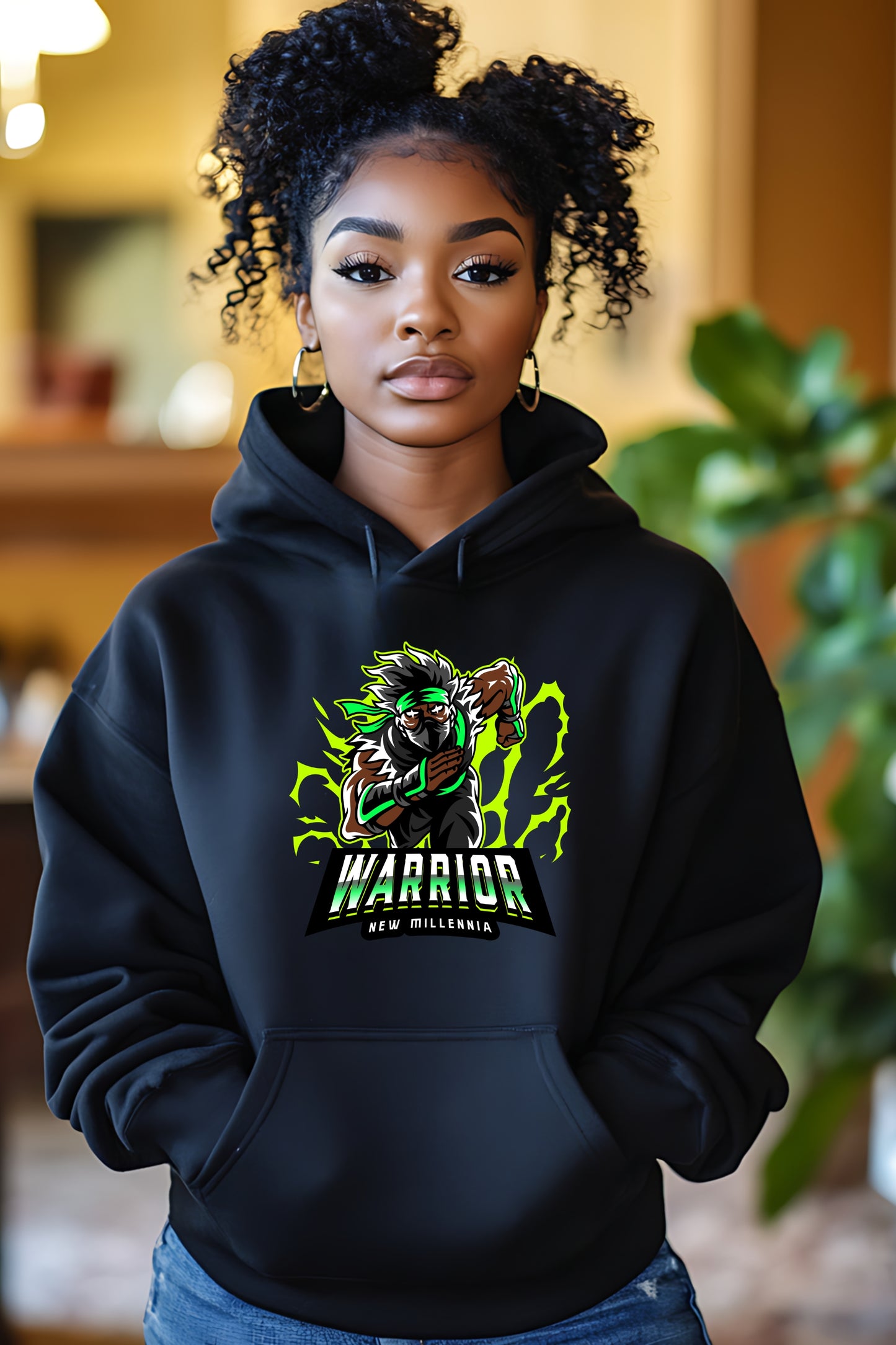 Emerald Ninja - Black Hoodie Sweatshirt