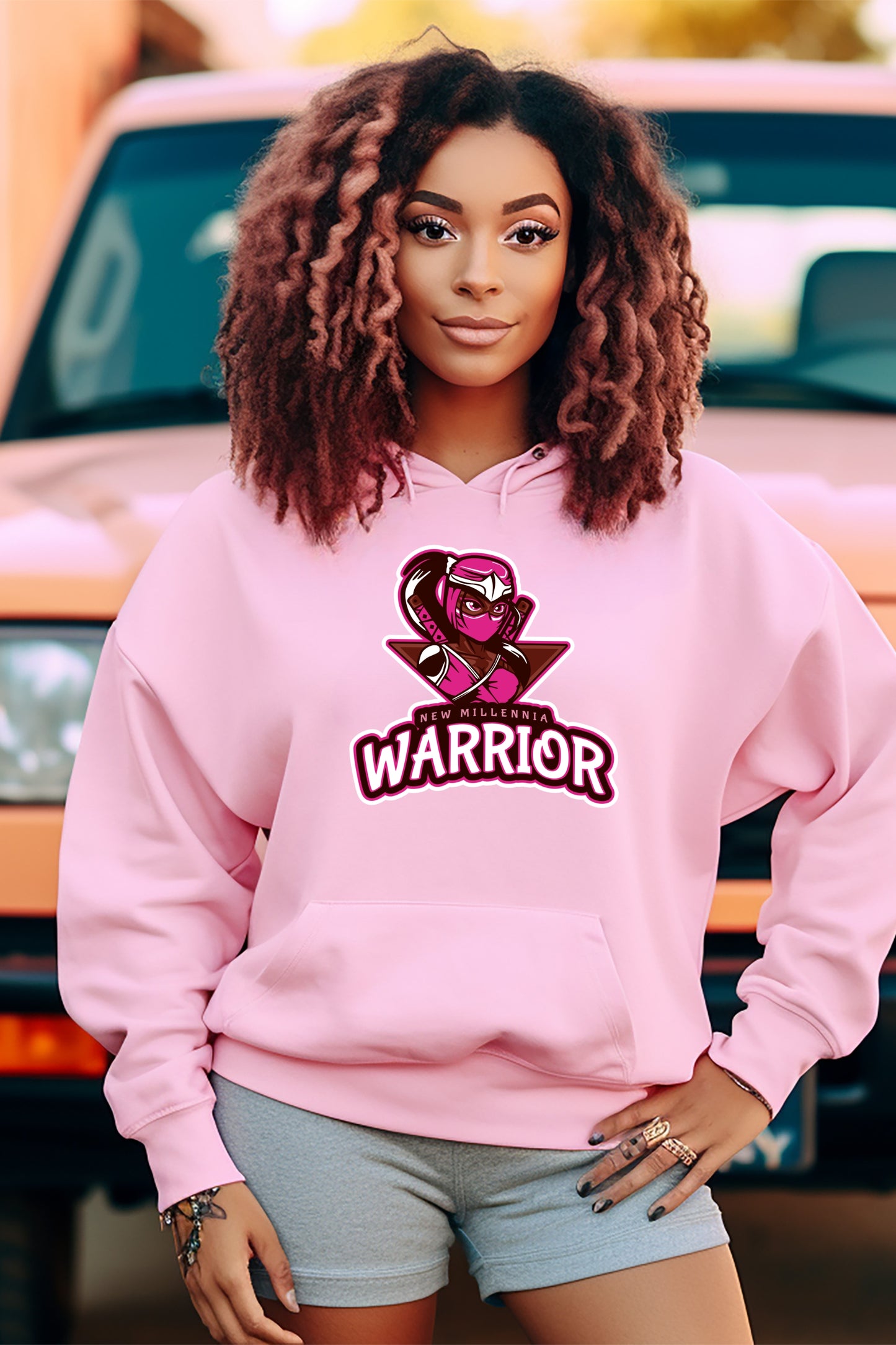 Rose Ninja - Pink Hoodie Sweatshirt