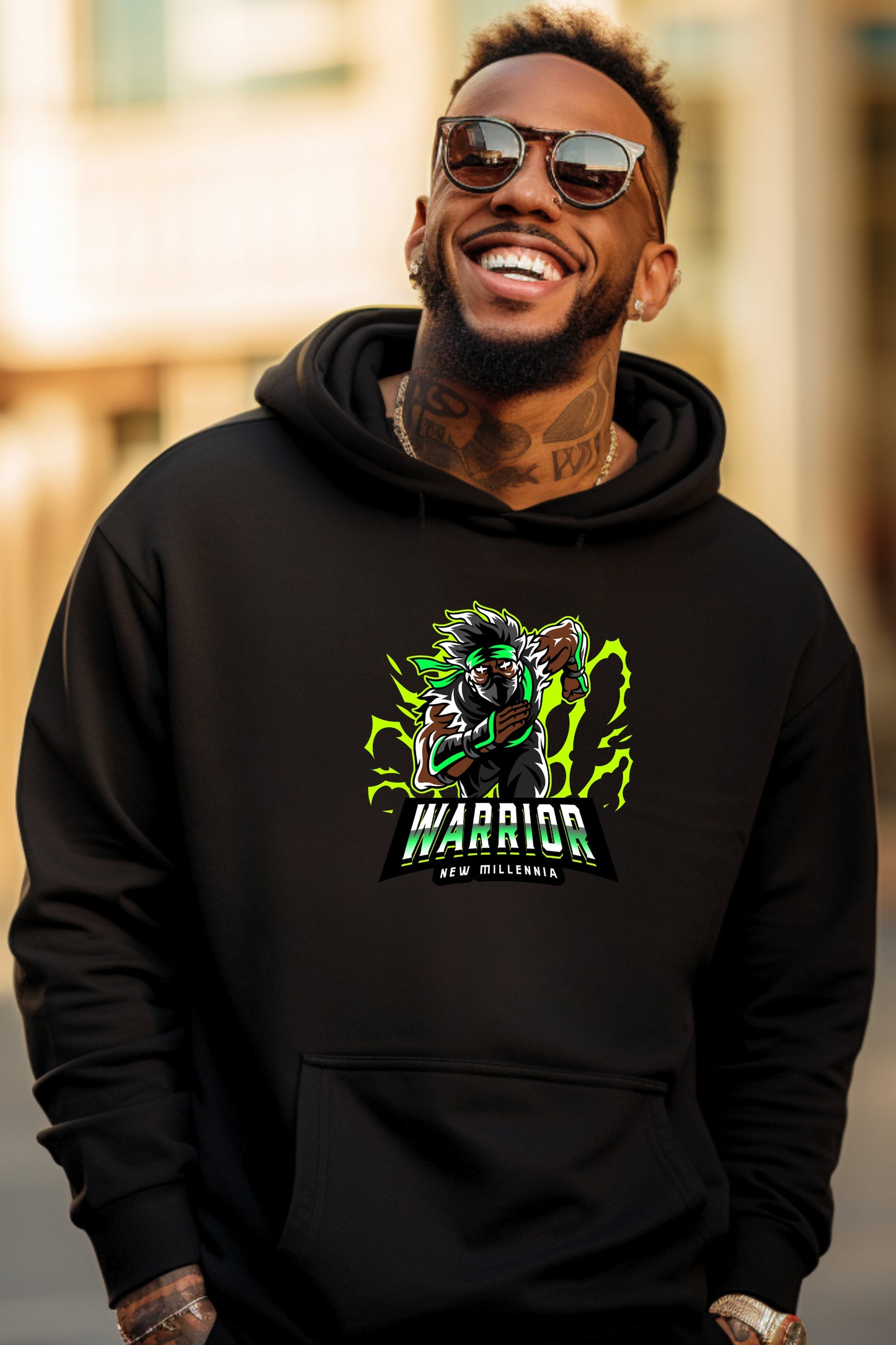 Emerald Ninja - Black Hoodie Sweatshirt