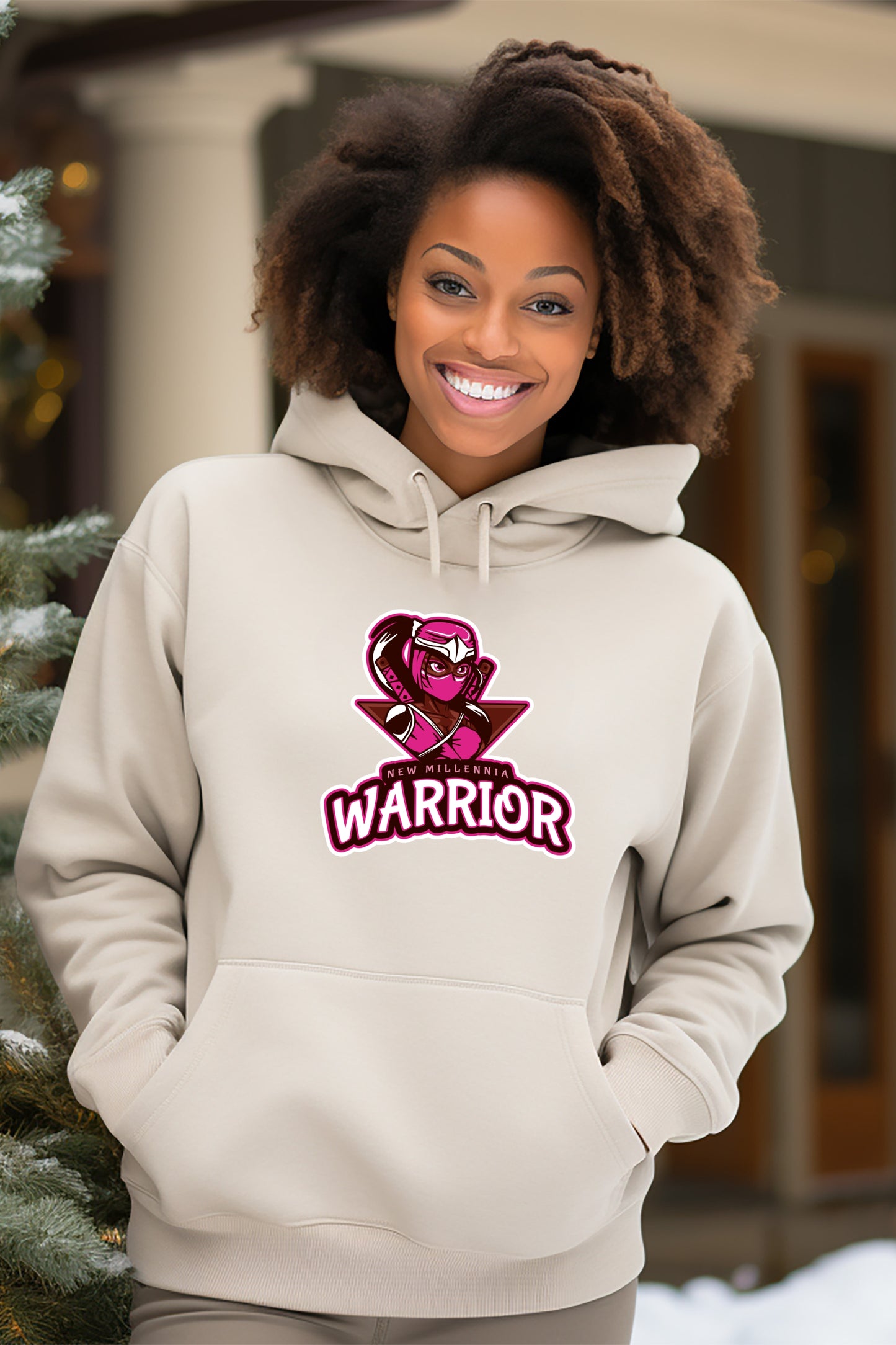Rose Ninja - Sand Hoodie Sweatshirt