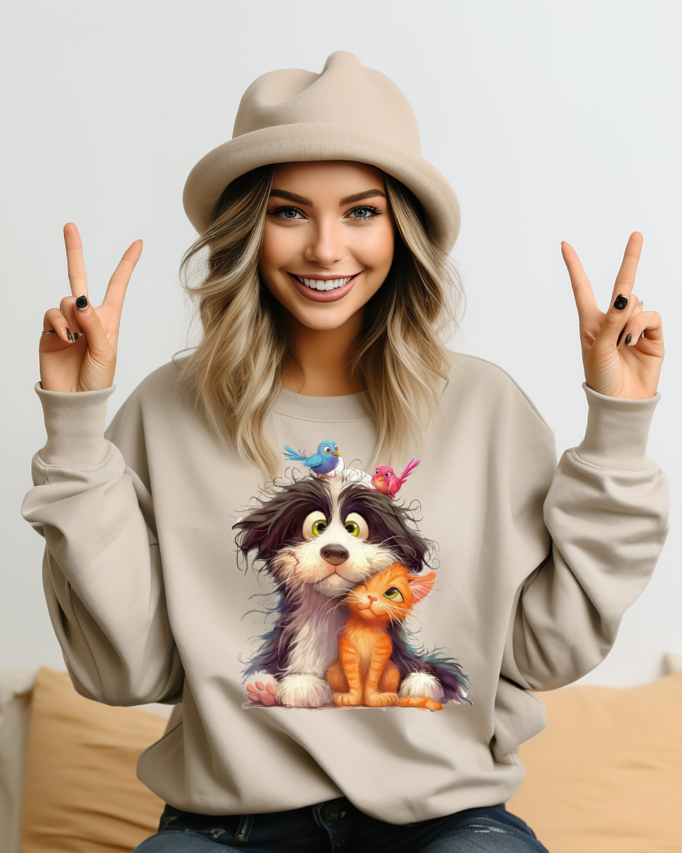 Paws & Pals Sweatshirt - Sand Sweatshirt
