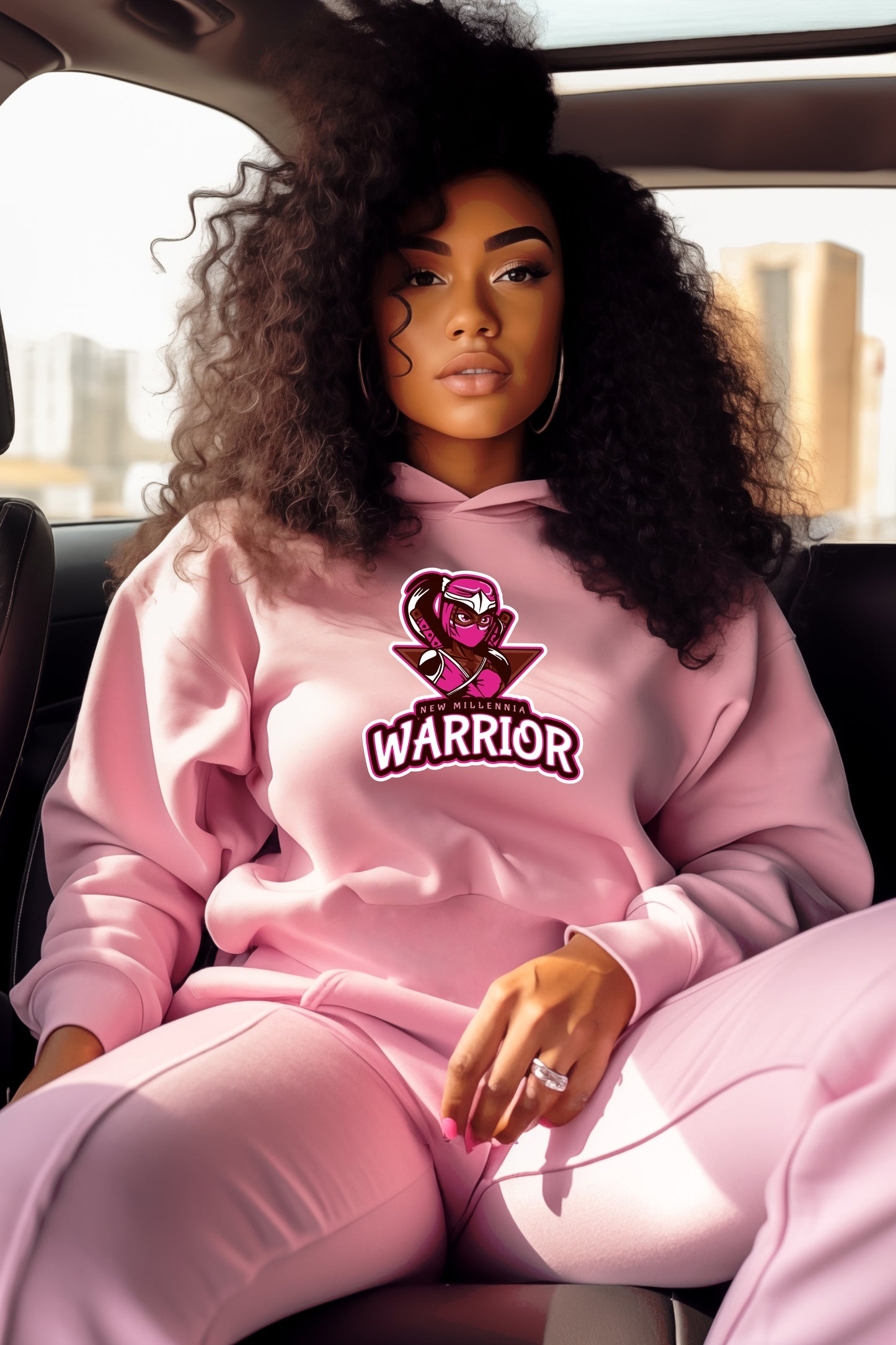 Rose Ninja - Pink Hoodie Sweatshirt
