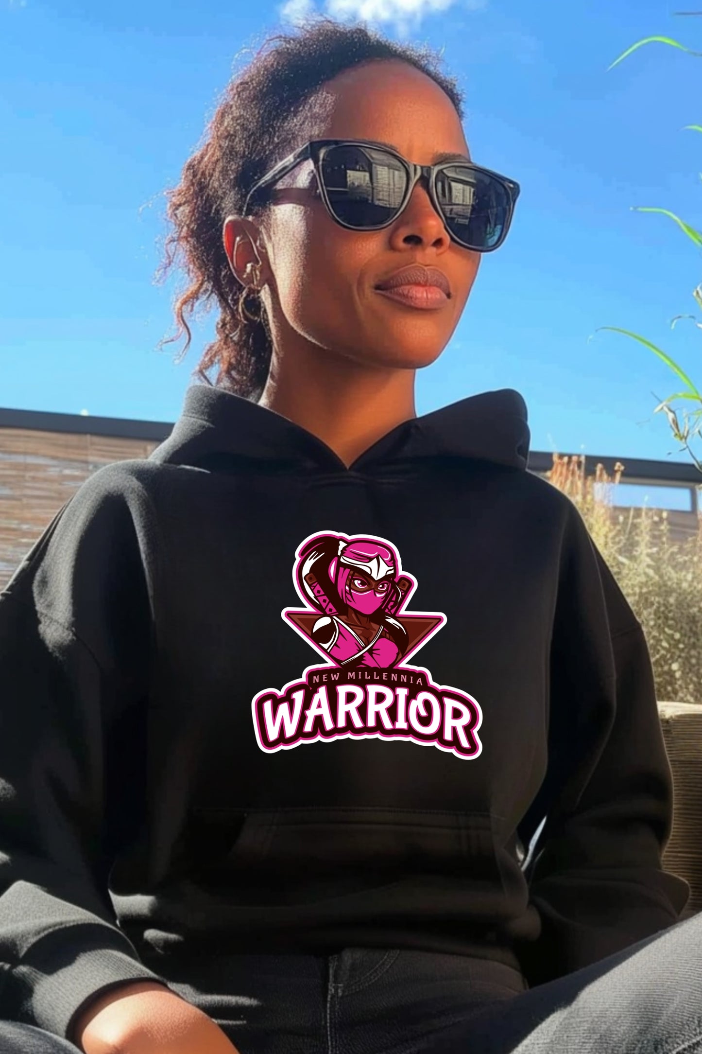 Rose Ninja - Black Hoodie Sweatshirt