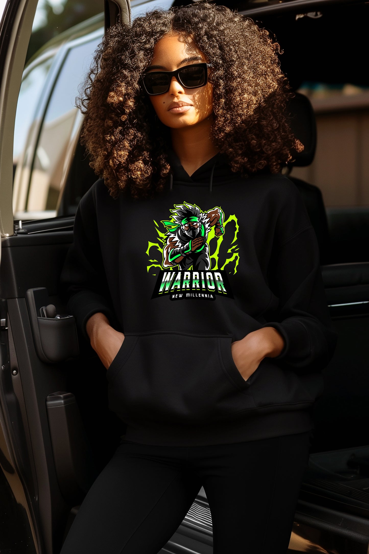 Emerald Ninja - Black Hoodie Sweatshirt