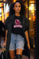 Rose Ninja - Black Tshirt