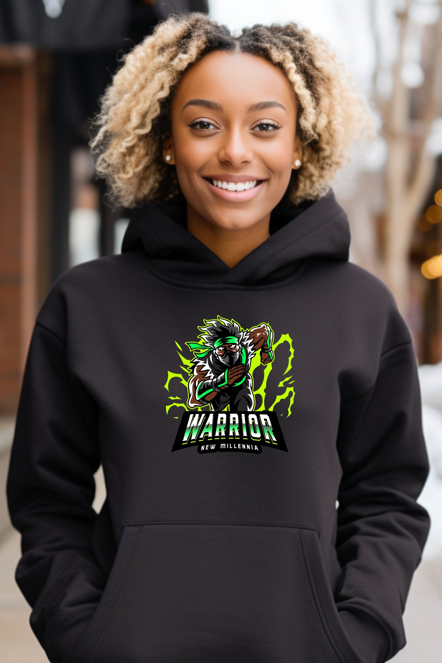 Emerald Ninja - Black Hoodie Sweatshirt