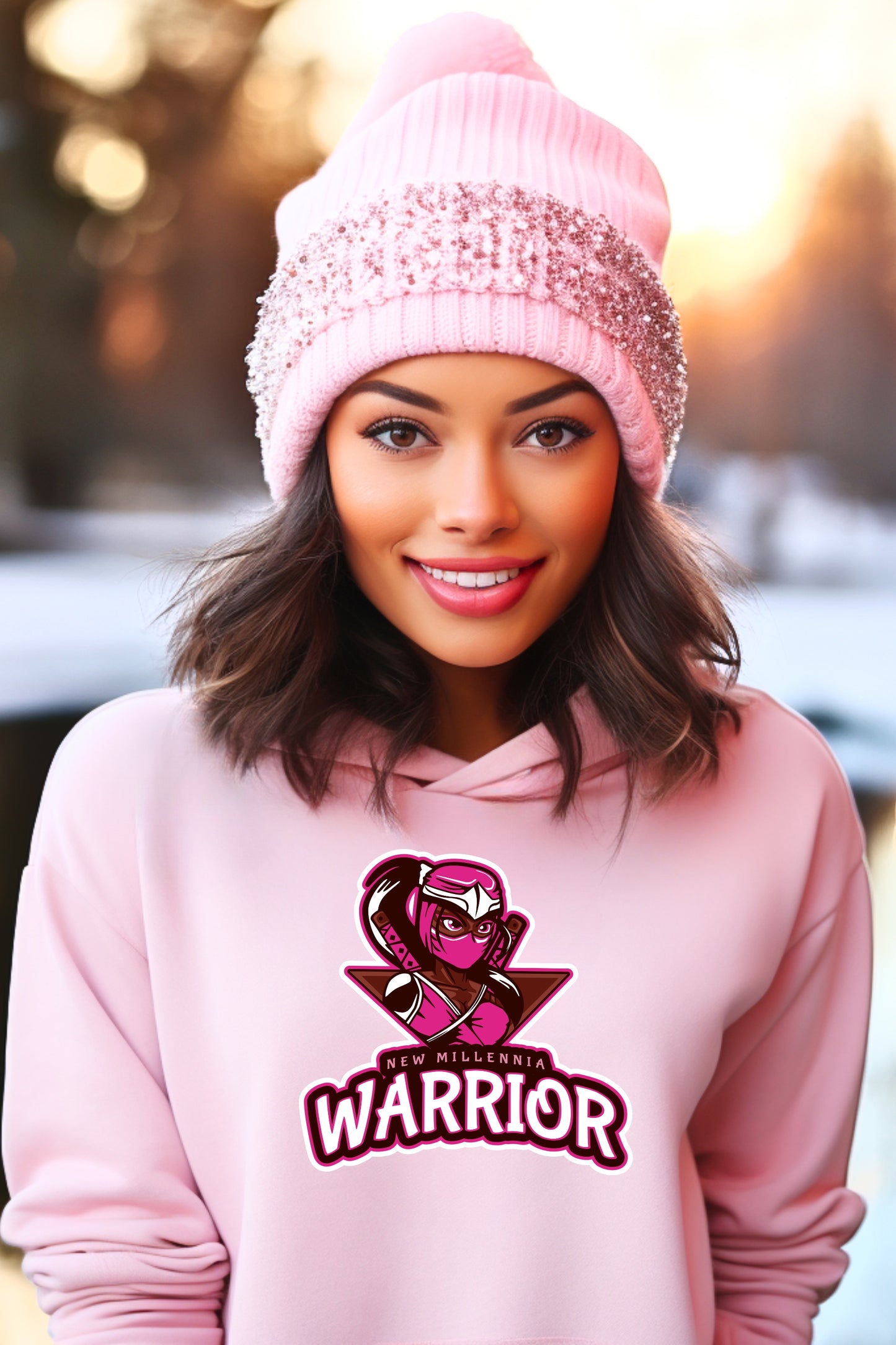 Rose Ninja - Pink Hoodie Sweatshirt