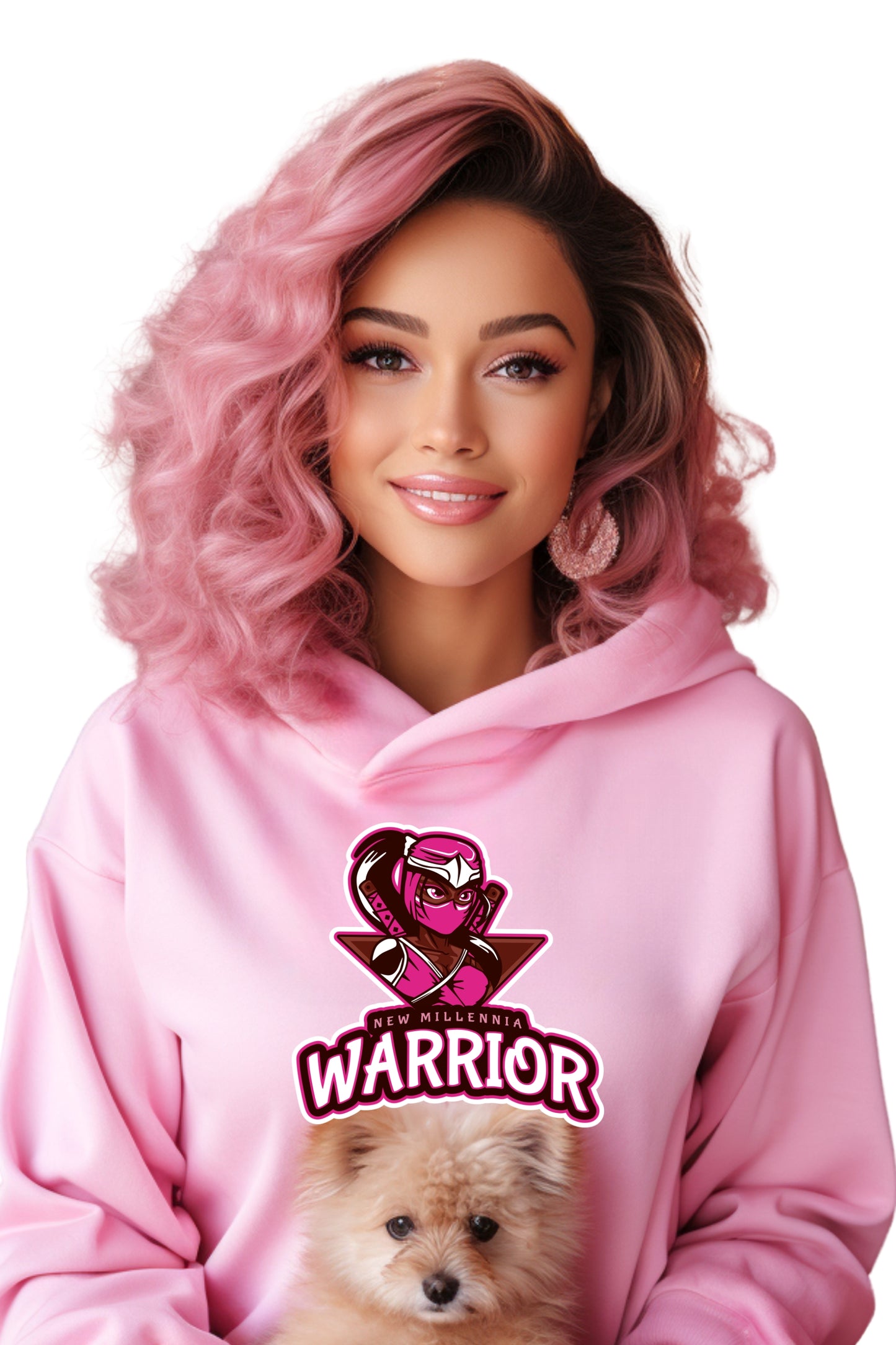 Rose Ninja - Pink Hoodie Sweatshirt
