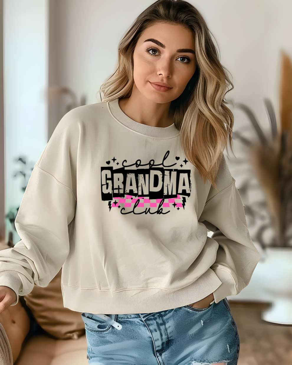 Certified Cool Grandma - Sand Sweatshirt