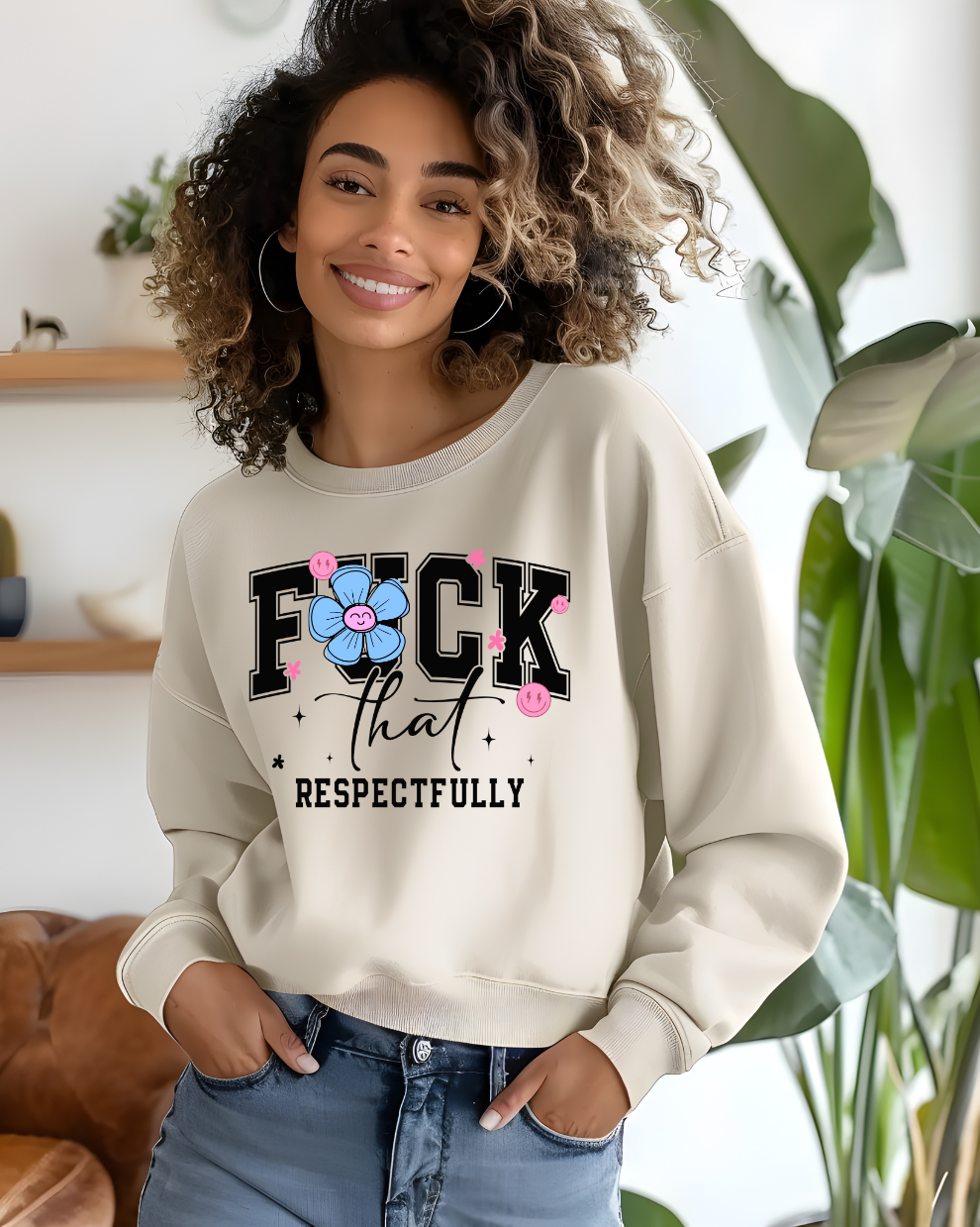 F*ck that, respectfully - Sand Sweatshirt