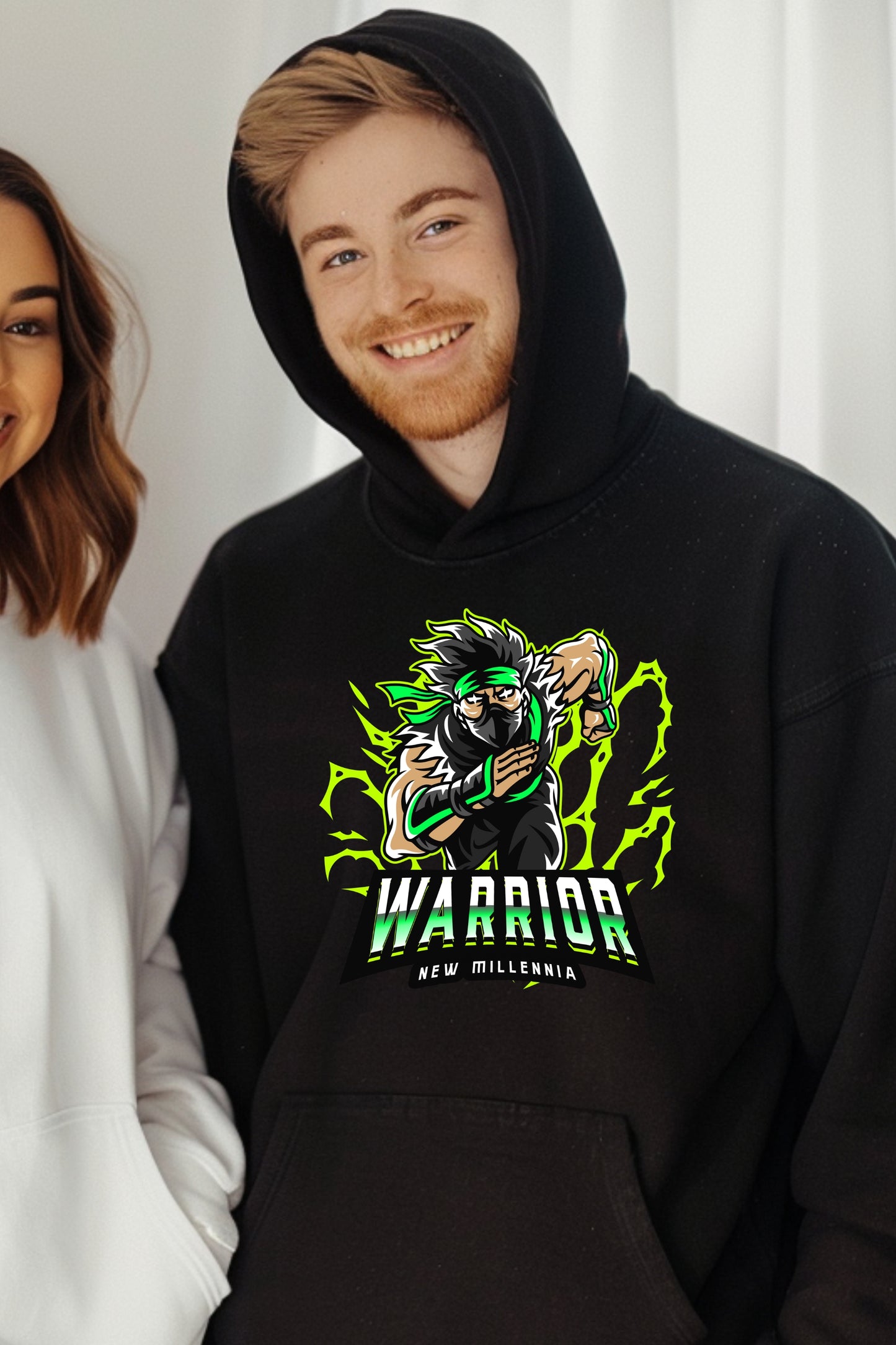 Emerald Ninja - Black Hoodie Sweatshirt version 2