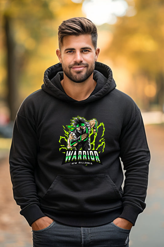 Emerald Ninja - Black Hoodie Sweatshirt version 2