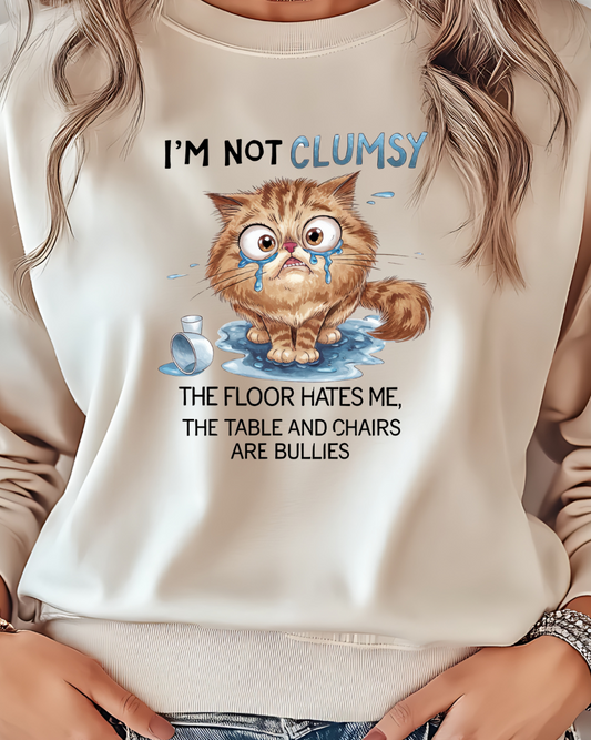 Not Clumsy Cat LOL - Sand Sweatshirt