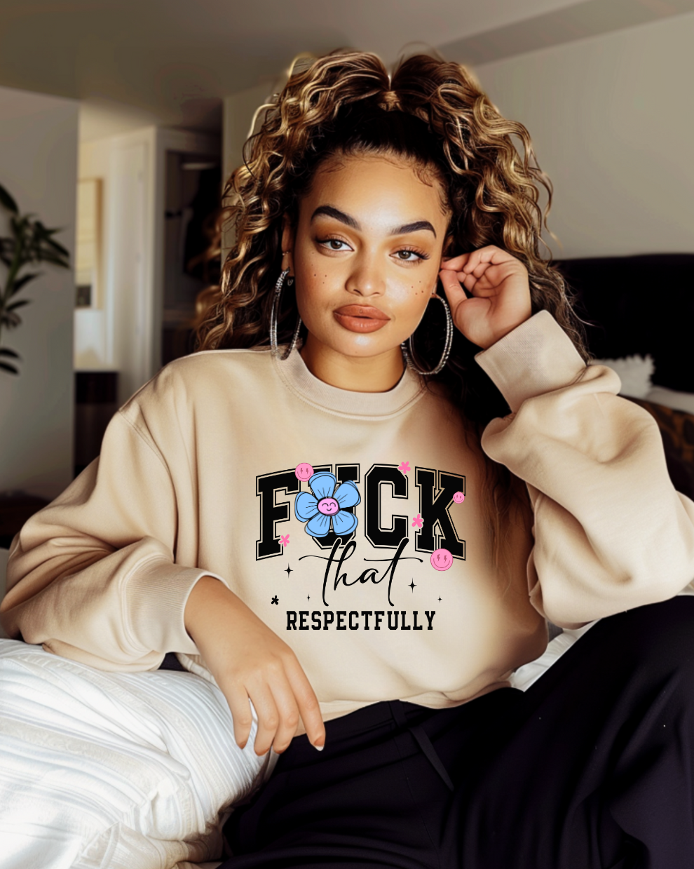 F*ck that, respectfully - Sand Sweatshirt